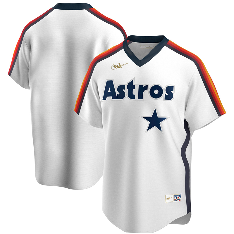 2020 MLB Men Houston Astros Nike White Home Cooperstown Collection Player Jersey 1